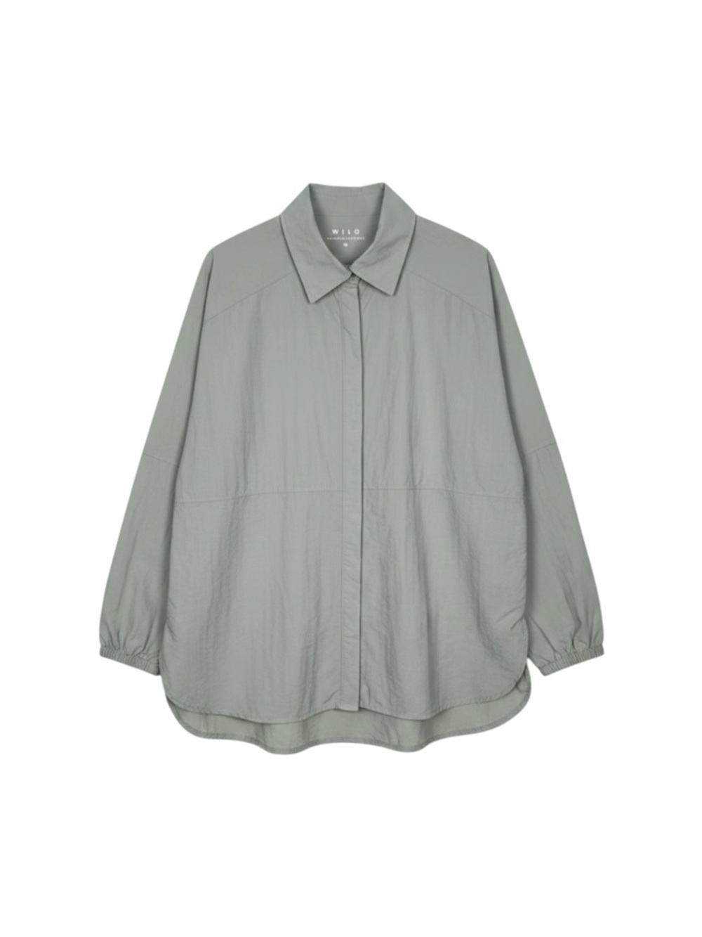 WILO Parachute‎ Shirt Jacket Sage Green Oversized Nylon Shacket Women’s Medium